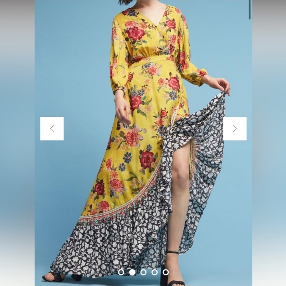 Farm Rio women’s sunlit floral Maxi wrap Dress